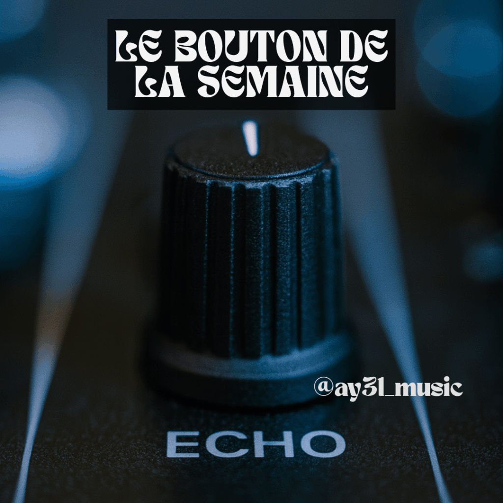 Gros plan sur un bouton Echo de table de mixage, Le Bouton de la Semaine par le DJ AY3L