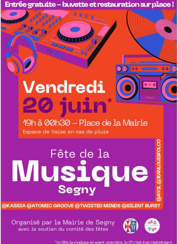 DJ AY3L à la Fête de la Musique 2025 à Segny, animation musicale en plein air