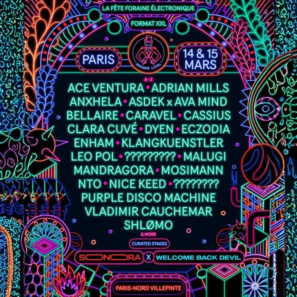 Affiche officielle du festival Madame Loyal XXL 2026 au Parc des Expositions de Paris Nord Villepinte.
